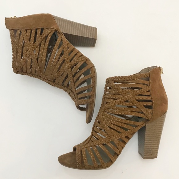 Guess Shoes - G by Guess rope strappy tan suede heels 6
